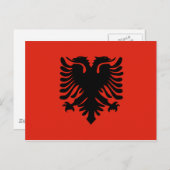 Flagge Albaniens Postkarte (Vorne/Hinten)