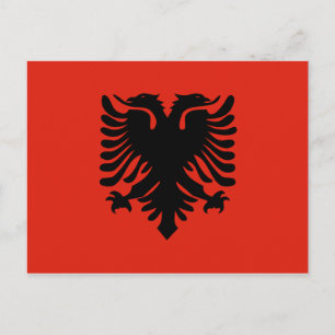 Flagge Albaniens Postkarte