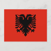 Flagge Albaniens Postkarte (Vorderseite)