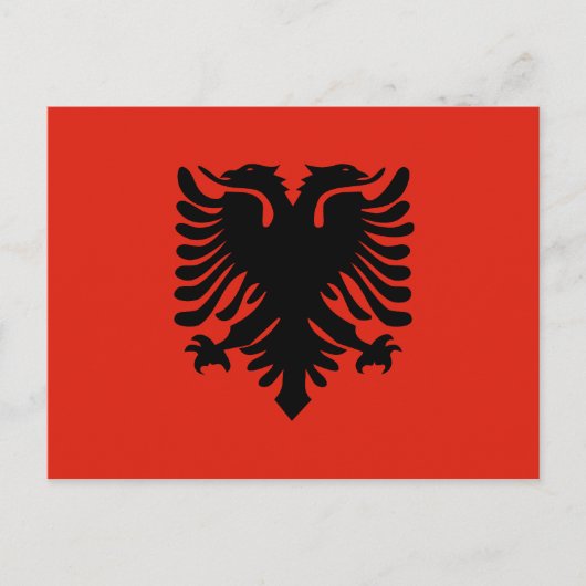 Flagge Albaniens Postkarte (Vorderseite)