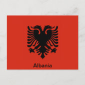 Flagge Albaniens Postkarte (Vorderseite)