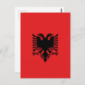 Flagge Albaniens Postkarte (Vorne/Hinten)