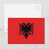 Flagge Albaniens Postkarte (Vorne/Hinten)