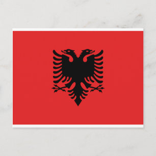 Flagge Albaniens Postkarte