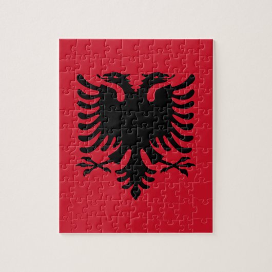 Flagge Albaniens Puzzle (Vertikal)