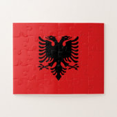 Flagge Albaniens Puzzle (Horizontal)
