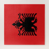 Flagge Albaniens Puzzle (Horizontal)
