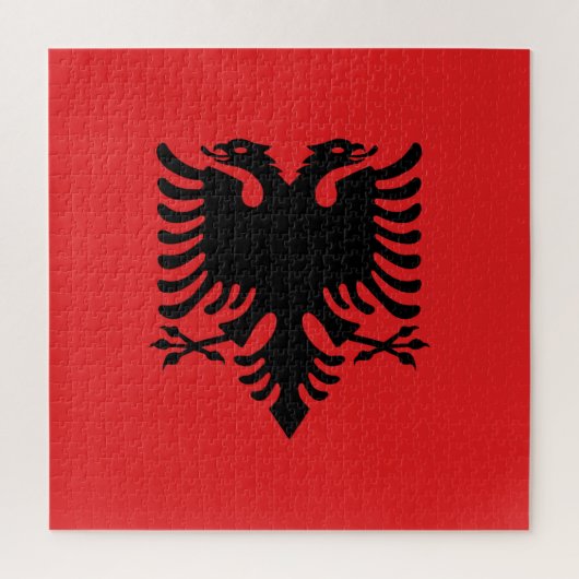 Flagge Albaniens Puzzle (Vertikal)