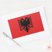 Flagge Albaniens Rechteckiger Aufkleber (Umschlag)