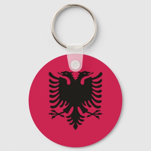 Flagge Albaniens Schlüsselanhänger (Vorderseite)