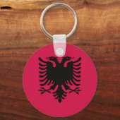 Flagge Albaniens Schlüsselanhänger (Vorderseite)