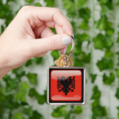 Flagge Albaniens Schlüsselanhänger (Hand)
