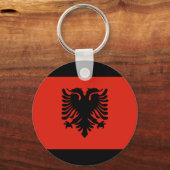 Flagge Albaniens Schlüsselanhänger (Vorderseite)