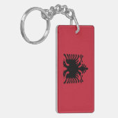 Flagge Albaniens Schlüsselanhänger (Vorderseite links)