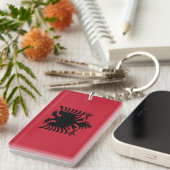 Flagge Albaniens Schlüsselanhänger (Vorderseite rechts)