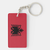 Flagge Albaniens Schlüsselanhänger (Rückseite)
