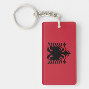 Flagge Albaniens Schlüsselanhänger