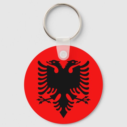Flagge Albaniens Schlüsselanhänger (Vorderseite)