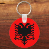 Flagge Albaniens Schlüsselanhänger (Rückseite)