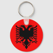 Flagge Albaniens Schlüsselanhänger (Rückseite)