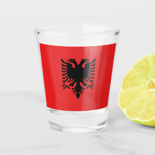 Flagge Albaniens Schnapsglas