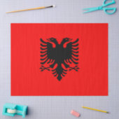 Flagge Albaniens Seidenpapier (Basteln)