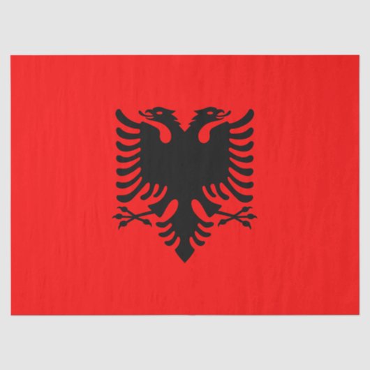Flagge Albaniens Seidenpapier (Vorderseite)