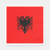 Flagge Albaniens Serviette (Vorderseite)