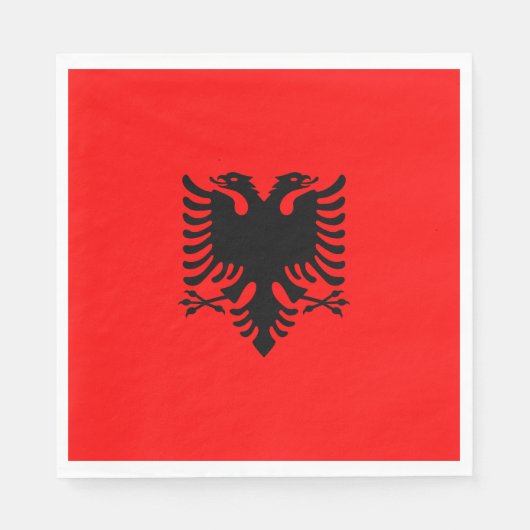 Flagge Albaniens Serviette (Vorderseite)