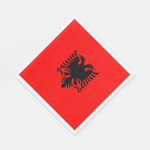 Flagge Albaniens Serviette (Ecke)