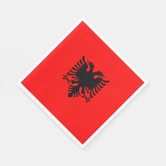 Flagge Albaniens Serviette (Ecke)