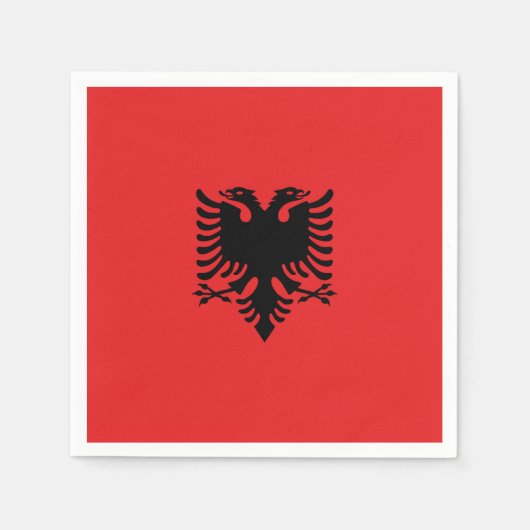 Flagge Albaniens Serviette (Vorderseite)