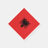 Flagge Albaniens Serviette (Ecke)