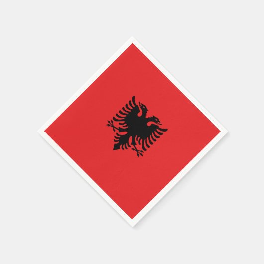 Flagge Albaniens Serviette (Ecke)