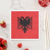 Flagge Albaniens Serviette (Beispiel)