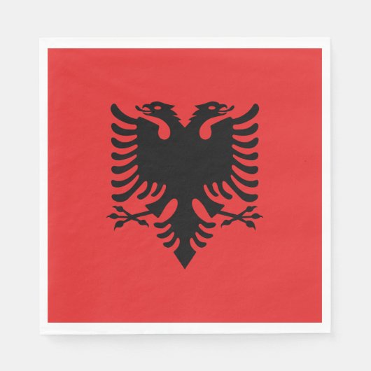 Flagge Albaniens Serviette (Vorderseite)