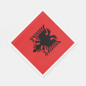 Flagge Albaniens Serviette (Ecke)