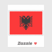 Flagge Albaniens, Shqiperia Aufkleber (Blatt)