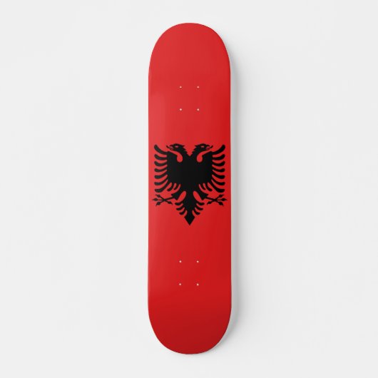Flagge Albaniens Skateboard (Vorne)
