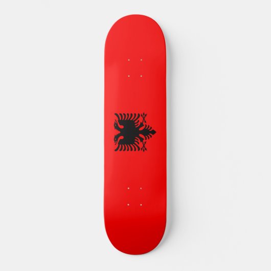Flagge Albaniens Skateboard (Vorderseite)