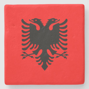 Flagge Albaniens Steinuntersetzer