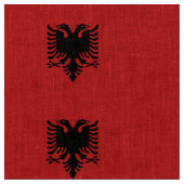 Flagge Albaniens Stoff (Nahaufnahme)