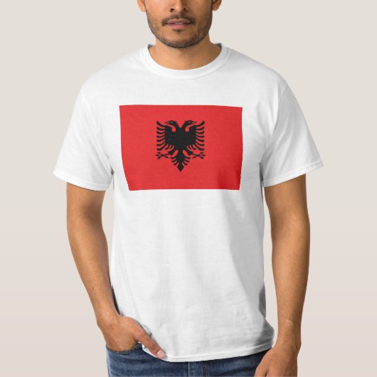 Flagge Albaniens T-Shirt (Vorderseite)