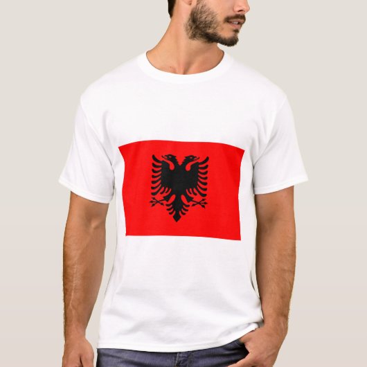 Flagge Albaniens T-Shirt (Vorderseite)