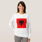 Flagge Albaniens T-Shirt (Vorne ganz)