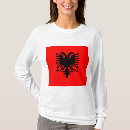 Flagge Albaniens T-Shirt (Vorderseite)