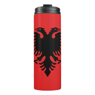 Flagge Albaniens Thermosbecher