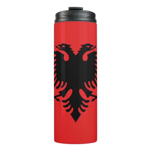 Flagge Albaniens Thermosbecher (Vorderseite)
