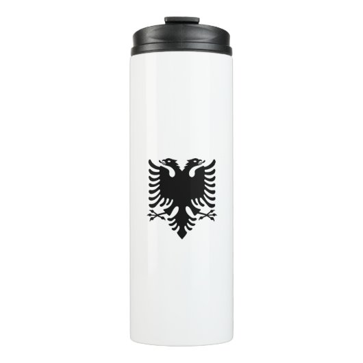 Flagge Albaniens Thermosbecher (Vorderseite)