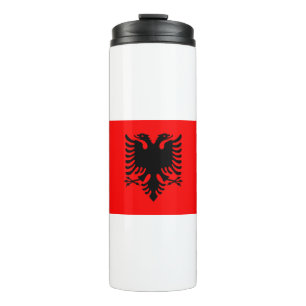 Flagge Albaniens Thermosbecher